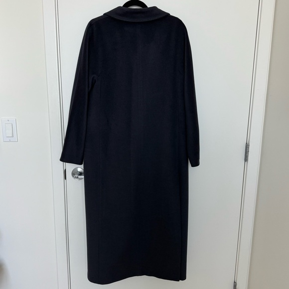 max mara dark gray floor length single button closure wool coat - Picture 2 of 16